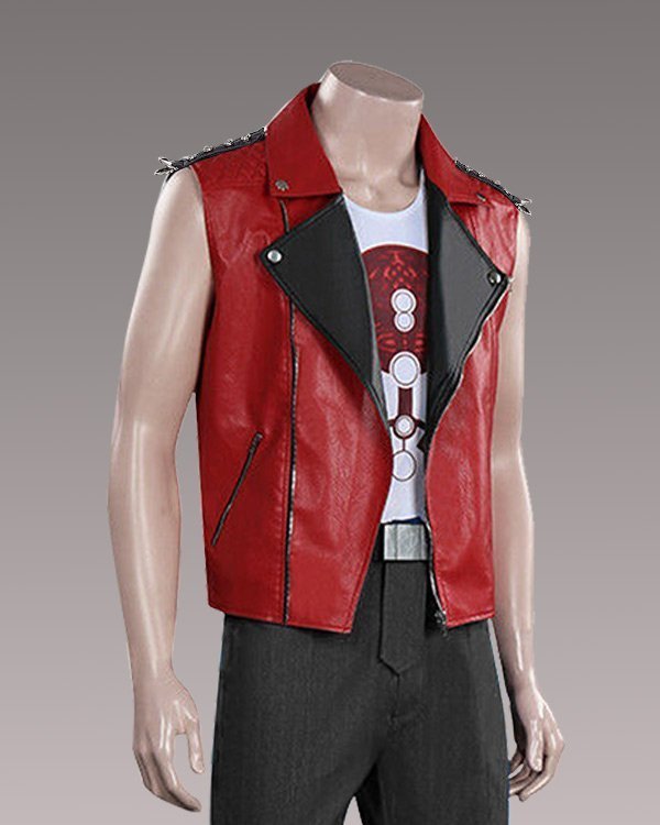 Chris Hemsworth Thor Love and Thunder Red Leather Studded Vest